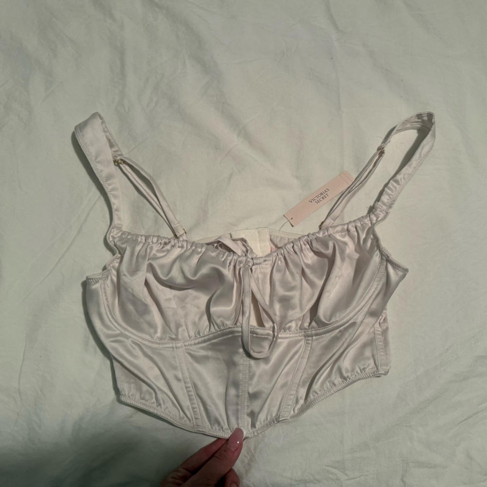 Victoria's Secret Cream Satin Bustier